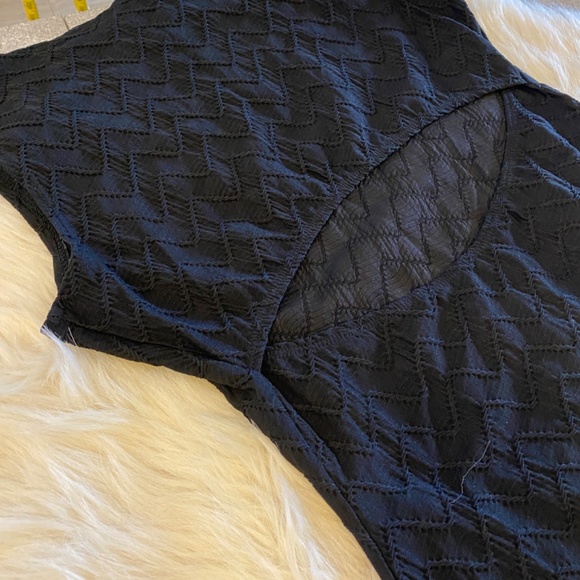 Sexy Mini Black Dress by Body Central (B1021) - Picture 6 of 9